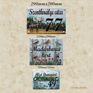 Tűzzománc házszám táblák. - otthon & életmód - ház & kert - házszám - Meska.hu