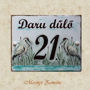 Tűzzománc házszám táblák., Otthon & Életmód, Ház & Kert, Házszám, Tűzzománc, Festett tárgyak, MESKA