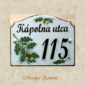 Tűzzománc házszám táblák. - Meska.hu