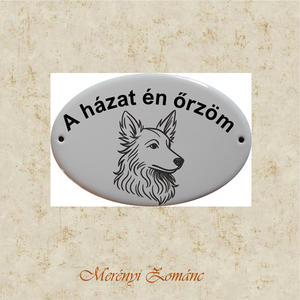  Kutya tábla. Mudi, Otthon & Életmód, Ház & Kert, Névtábla, Tűzzománc, Festett tárgyak, MESKA