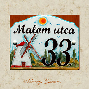 Tűzzománc házszám táblák., Otthon & Életmód, Ház & Kert, Házszám, Tűzzománc, Festett tárgyak, MESKA