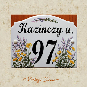 Tűzzománc házszám táblák. - Meska.hu