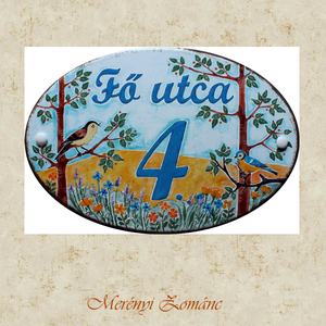 Tűzzománc házszám táblák. - Meska.hu