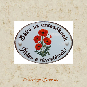 Tűzzománc házszám táblák. - Meska.hu