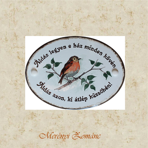 Tűzzománc házszám táblák. - Meska.hu