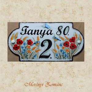 Tűzzománc házszám táblák. - Meska.hu