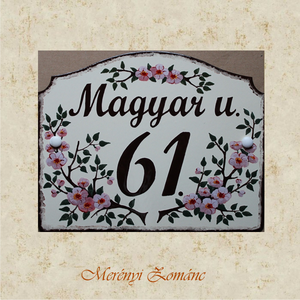 Házszámtábla. Utcanévtábla, tűzzománc., Otthon & Életmód, Ház & Kert, Házszám, , MESKA