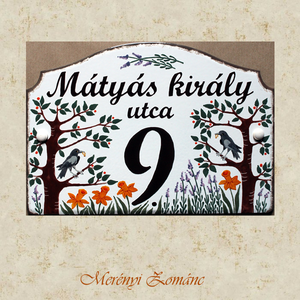 Tűzzománc házszám táblák., Otthon & Életmód, Ház & Kert, Házszám, Tűzzománc, Festett tárgyak, MESKA