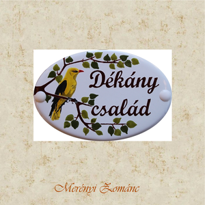 Tűzzománc névtábla. - Meska.hu