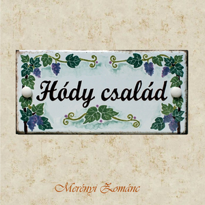 Tűzzománc névtábla., Otthon & Életmód, Ház & Kert, Névtábla, Tűzzománc, Festett tárgyak, MESKA