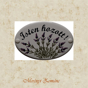 Tűzzománc névtábla., Otthon & Életmód, Ház & Kert, Névtábla, Tűzzománc, Festett tárgyak, MESKA