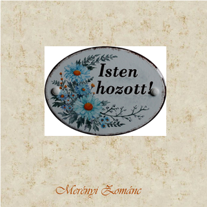 Tűzzománc házszám táblák. Üdvözlő tábla. - otthon & életmód - ház & kert - házszám - Meska.hu