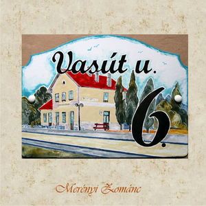 Tűzzománc házszám táblák., Otthon & Életmód, Ház & Kert, Házszám, Tűzzománc, Festett tárgyak, MESKA