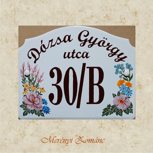 Tűzzománc házszám táblák. - Meska.hu