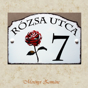 Tűzzománc házszám táblák. - Meska.hu