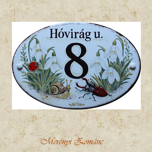 Tűzzománc házszám táblák., Otthon & Életmód, Ház & Kert, Házszám, , MESKA