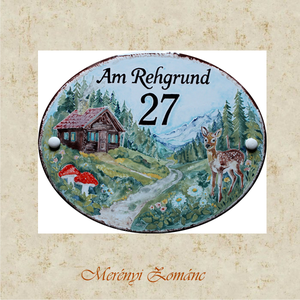 Tűzzománc házszám táblák. - Meska.hu