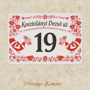 Tűzzománc házszám táblák,  vázlat. - Meska.hu