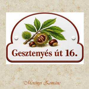 Tűzzománc házszám tábla. Minta tábla. - Meska.hu