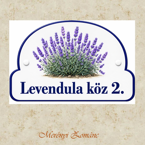 Tűzzománc házszám tábla. Minta tábla. - otthon & életmód - ház & kert - házszám - Meska.hu