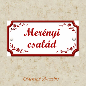Tűzzománc névtábla. Mintatábla, ötletek erre a formára. - Meska.hu