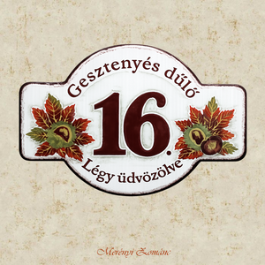 Tűzzománc házszám tábla.  - Meska.hu