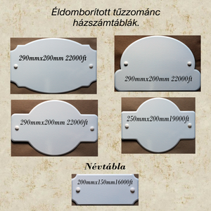 Tűzzománc házszámtábla. A megrendelő terve alapján készült. - otthon & életmód - ház & kert - házszám - Meska.hu