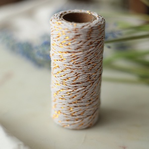 Arany-fehér bakers twine / pékzsineg  45 m (másolat) - esküvő - meghívó & kártya - meghívó - Meska.hu