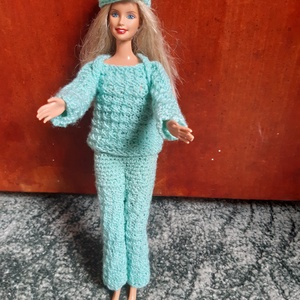 Többszínű, kötött Barbie baba szabadidő ruha szett, Játék & Sport, Baba & babaház, Barbie ruhák, Horgolás, Kötés, MESKA