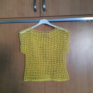 kézzel horgolt hálós, ujjatlan felső, Ruha & Divat, Női ruha, Top, Horgolás, MESKA