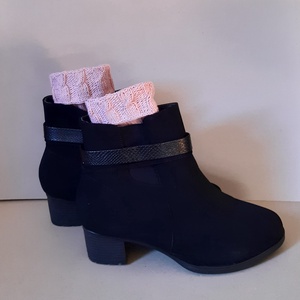 Kézzel kötött bokamelegítő - ruha & divat - cipő & papucs - lábszármelegítő - Meska.hu