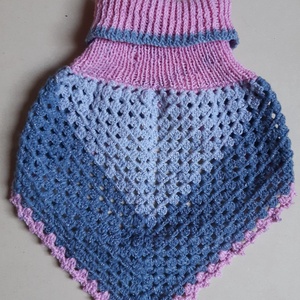 Horgolt garbós sál, Ruha & Divat, Sál, Sapka, Kendő, Sál, Kötés, MESKA