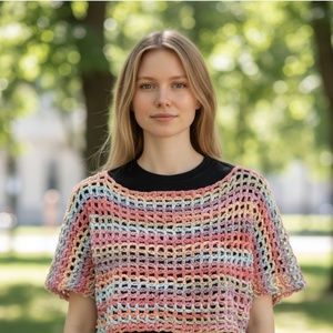 kézzel horgolt hálós, mesh top , Ruha & Divat, Női ruha, Top, Horgolás, MESKA