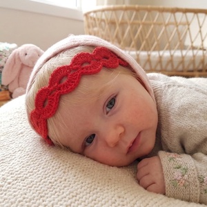 Horgolt kislány babafejpánt, Ruha & Divat, Gyerekruha, Ruha, Horgolás, MESKA