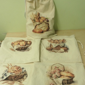 Frissen tartó kenyeres zsák PUL betéttel - otthon & életmód - konyhafelszerelés, tálalás - konyhai tárolás - kenyértartó - Meska.hu