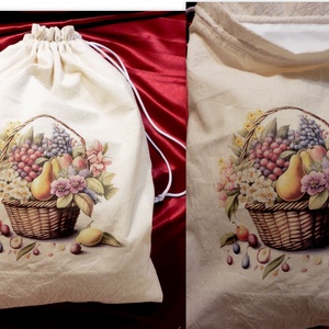 Frissen tartó zöldséges, gyümölcsös zsák PUL betéttel - otthon & életmód - konyhafelszerelés, tálalás - konyhai tárolás - kenyértartó - Meska.hu