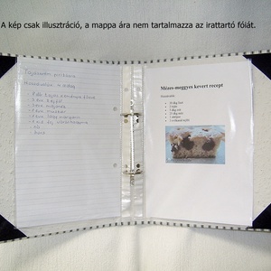 Kékfestő,textil borítású,gombos recept ti ogyűjtő gyűrűs mappa  (füzet) A5 -  - Meska.hu