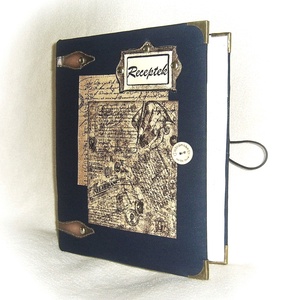 Férfiaknak is- receptgyűjtő gyűrűs mappa  (füzet) A5 -  - Meska.hu