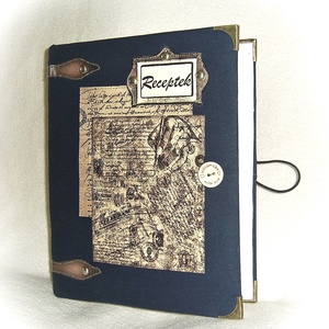 Férfiaknak is- receptgyűjtő gyűrűs mappa  (füzet) A5 -  - Meska.hu