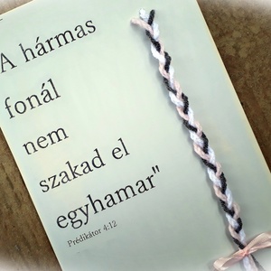 Kötélceremónia, esküvő ,egyházi, polgári ceremónia, világos szürke,fa szöveges falikép, nászajándék,szerelem, életfonal -  - Meska.hu