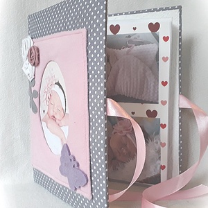 Textil borítású baba fényképalbum, napló, fotóalbum, babakönyv, babanapló -  - Meska.hu