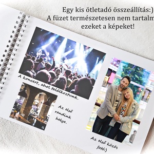 Szerelmes fénykép album, nászajándék,(beragasztós), napló,rusztikus , 25x18cm, eljegyzés, évforduló, esküvő  - otthon & életmód - papír, írószer - album & fotóalbum - Meska.hu