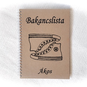 Bakancslista füzet, napló, jegyzetfüzet,rusztikus stílusban, névre szóló- A5 méret, könyv -  - Meska.hu