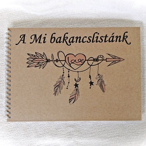 Pénzátadó bakancslista esküvőre, borítékkal,20 lappal,nászajándék,napló, beragsztós fényképalbum, egyedi, névre szóló  -  - Meska.hu