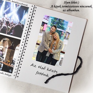 Szerelmes fényképalbum, napló, könyv rusztikus stílusban-  A5 méret, Valentin nap,házassági évforduló, eljegyzé -  - Meska.hu