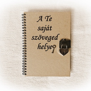 Füzet, napló,kérd saját szövegeddel, lakattal, születésnap, névnap, jegyzetfüzet, díszíthető -  - Meska.hu