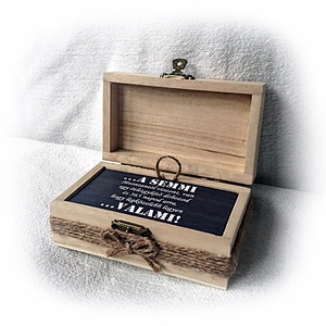 Vicces, tréfás ajándékdoboz, semmi, rusztikus jellegű, fadoboz,faláda, ajándék ötlet,  szülinap, meglepetés - otthon & életmód - tárolás & rendszerezés - doboz - Meska.hu