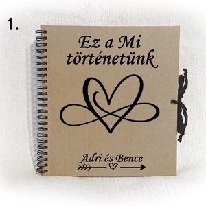 Szerelmes  fényképalbum, fotókhoz alkalmas 200 grammos belső lapokkal, album, esküvő, Valentin nap,évforduló,eljegyzés - otthon & életmód - papír, írószer - album & fotóalbum - Meska.hu