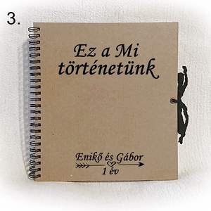 Szerelmes  fényképalbum, fotókhoz alkalmas 200 grammos belső lapokkal, album, esküvő, Valentin nap,évforduló,eljegyzés - otthon & életmód - papír, írószer - album & fotóalbum - Meska.hu