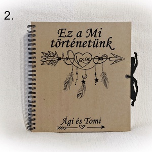 Szerelmes  fényképalbum, fotókhoz alkalmas 200 grammos belső lapokkal, album, esküvő, Valentin nap,évforduló,eljegyzés - otthon & életmód - papír, írószer - album & fotóalbum - Meska.hu